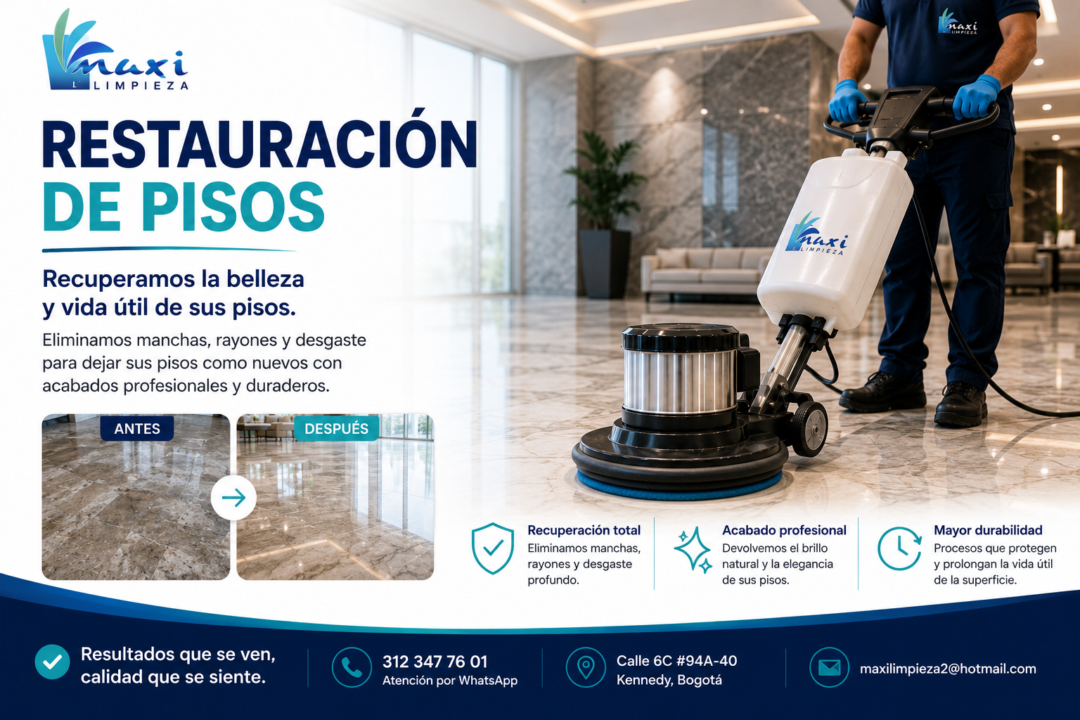 Restauración profesional de pisos